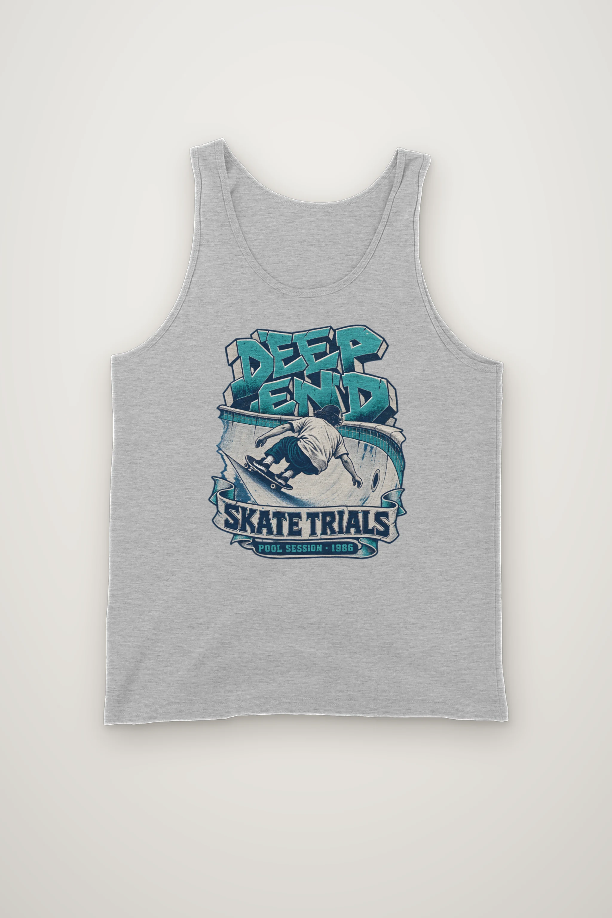 "Deep End Skate Trials" Unisex Jersey Tank