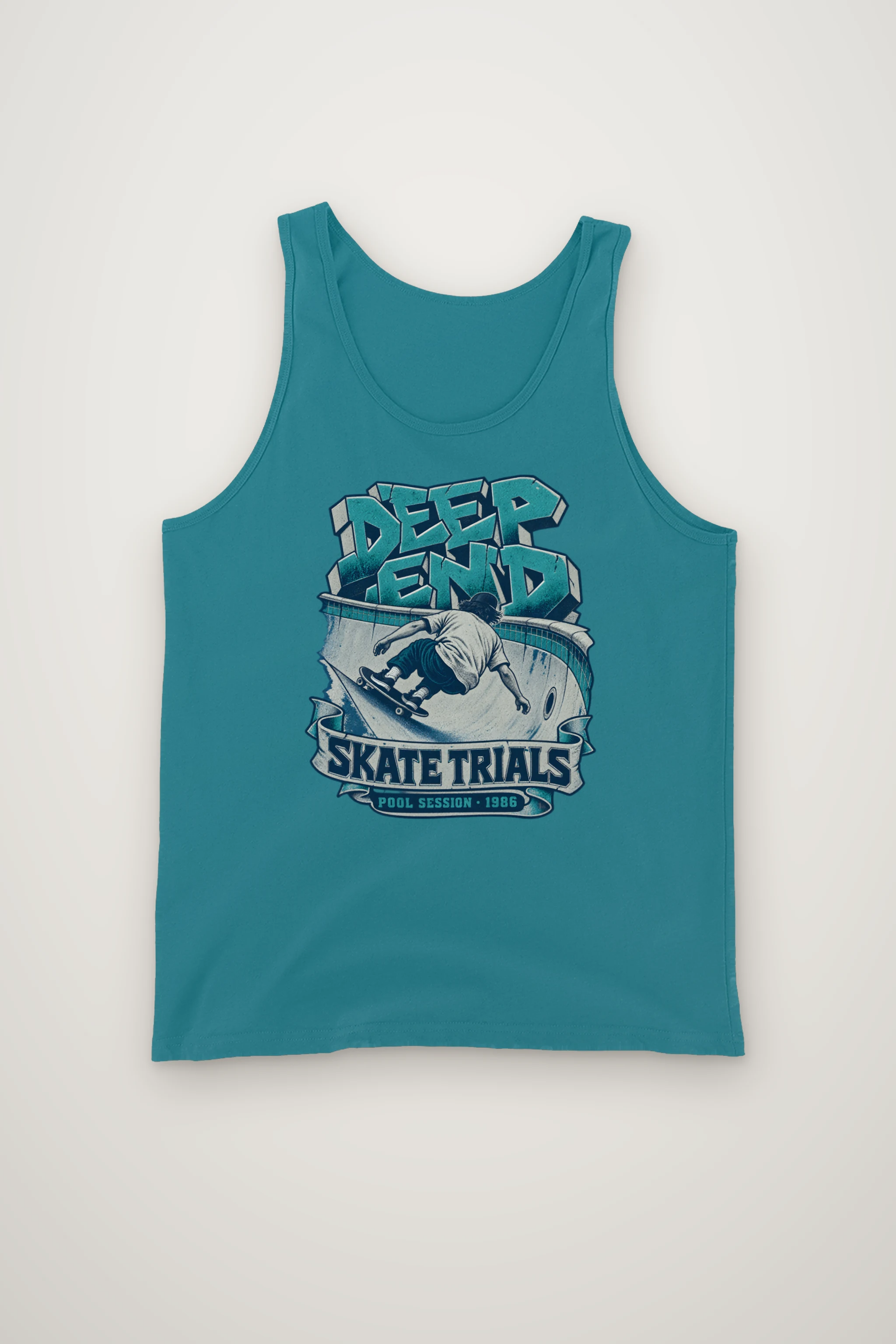 "Deep End Skate Trials" Unisex Jersey Tank