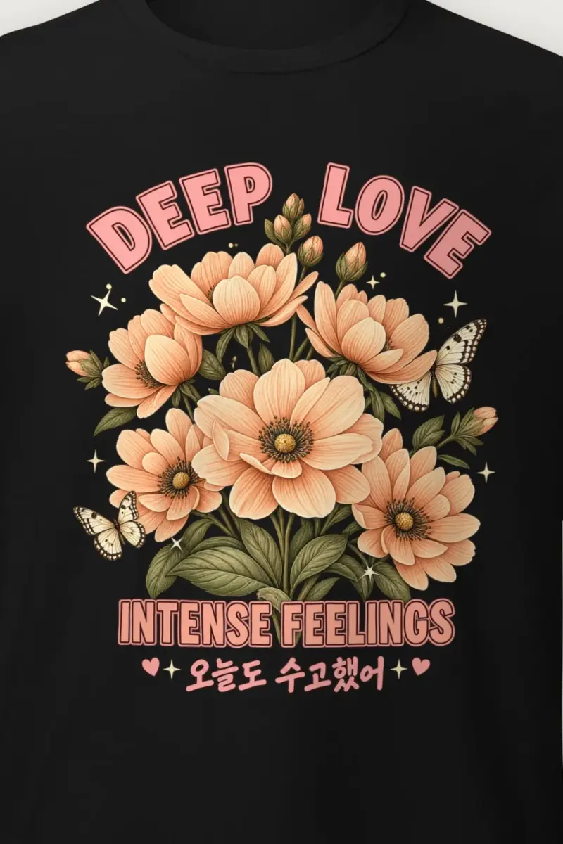 "Deep Love Botanicals" Heavyweight Unisex Crewneck T-shirt