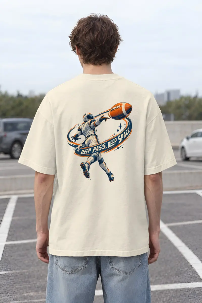 "Deep Pass, Deep Space" Unisex Oversized Heavyweight Crewneck T-Shirt