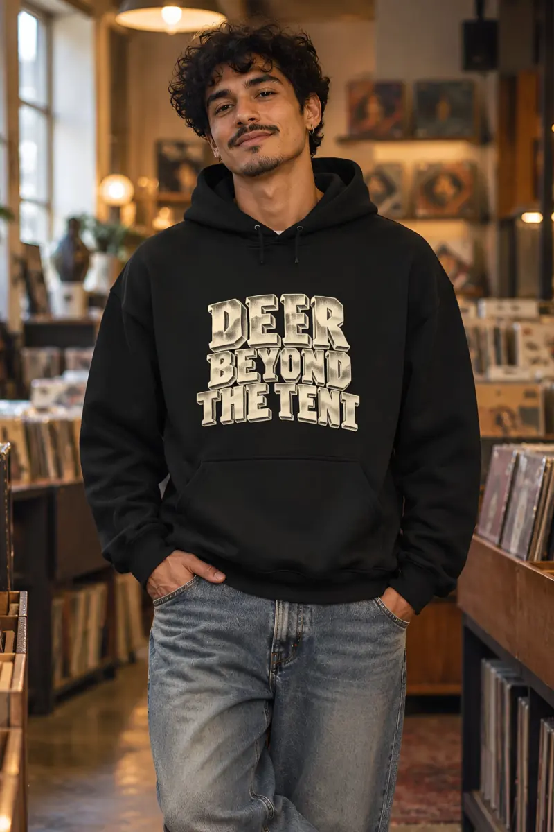 "Deer Beyond The Tent" Heavy Blend Unisex Pullover Hoodie