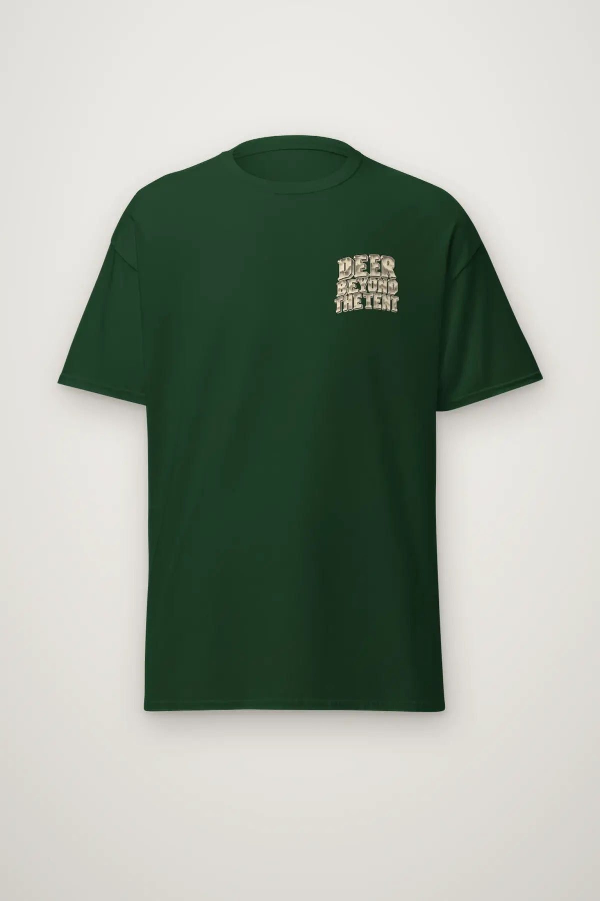 "Deer Beyond the Tent" Heavyweight Unisex Crewneck T-shirt