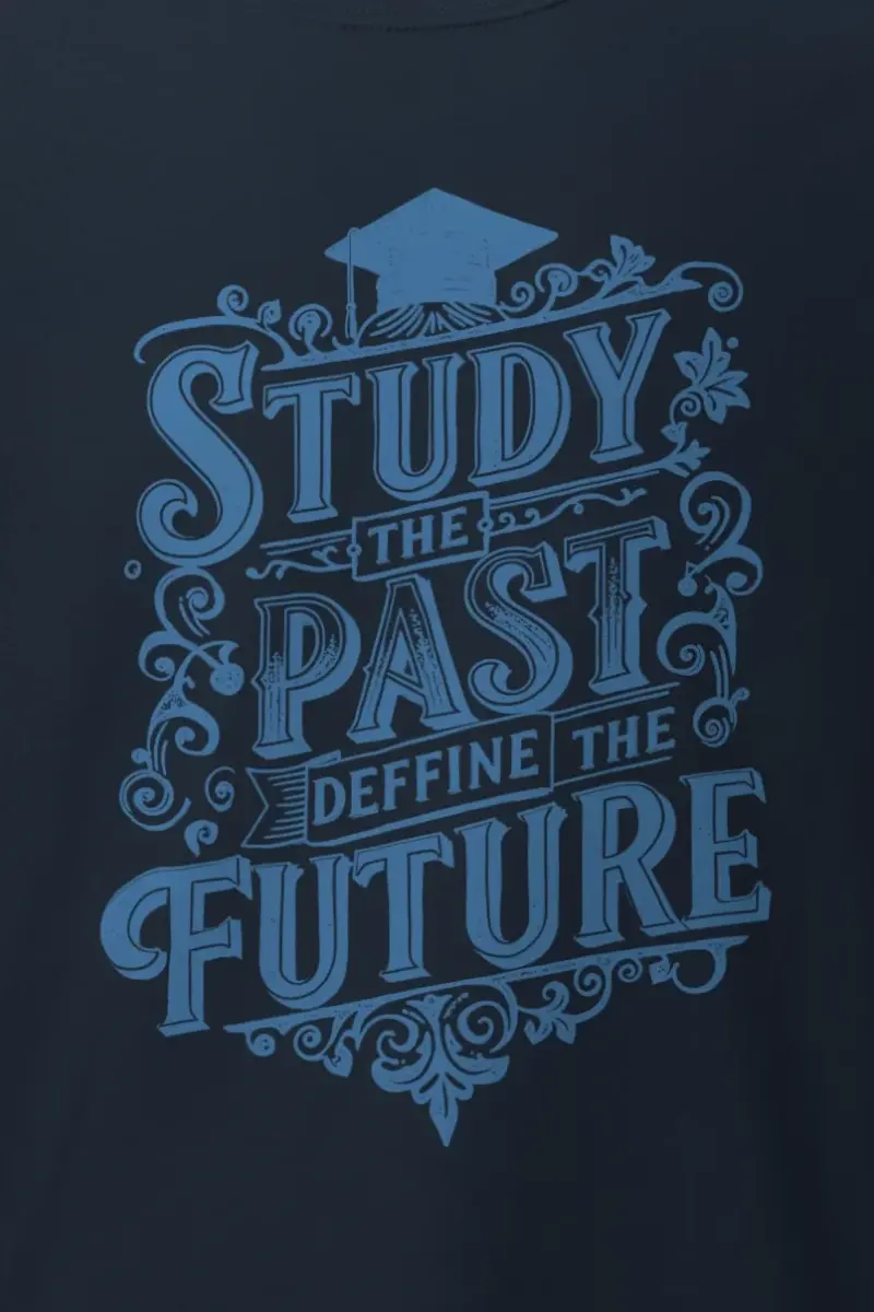 "Define The Future" Heavyweight Unisex Crewneck T-shirt - the graphic up close