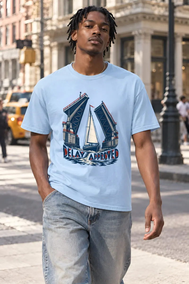 "Delay Approved" Heavyweight Unisex Crewneck T-shirt