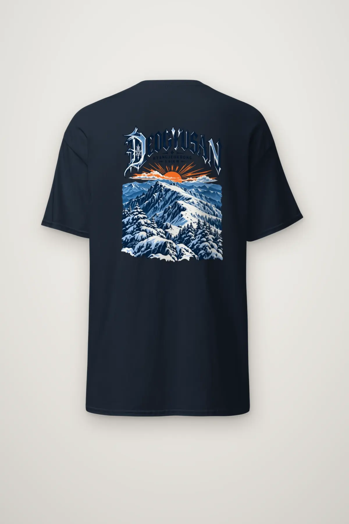 "Deogyusan Hyangjeokbong 1,614 M" Heavyweight Unisex Crewneck T-shirt