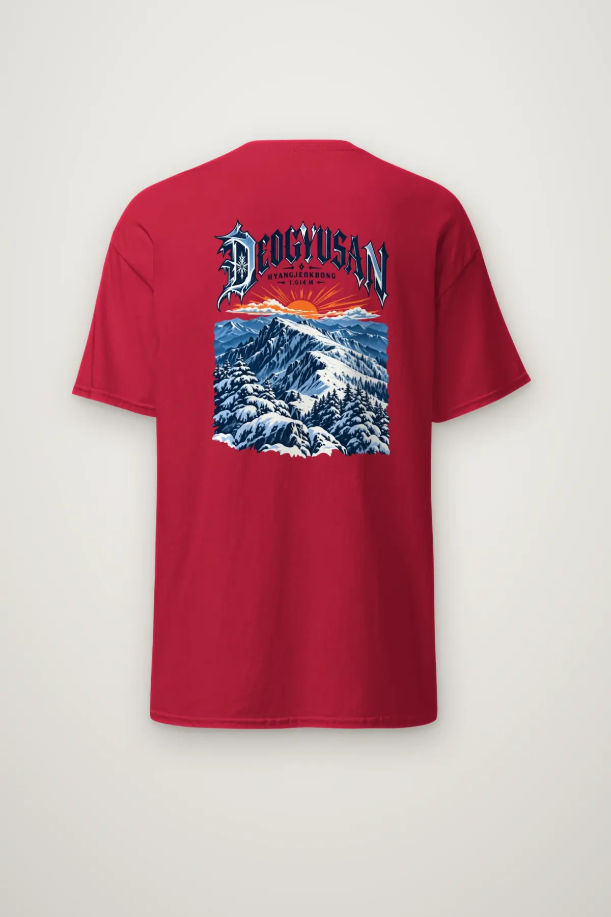 "Deogyusan Hyangjeokbong 1,614 M" Heavyweight Unisex Crewneck T-shirt