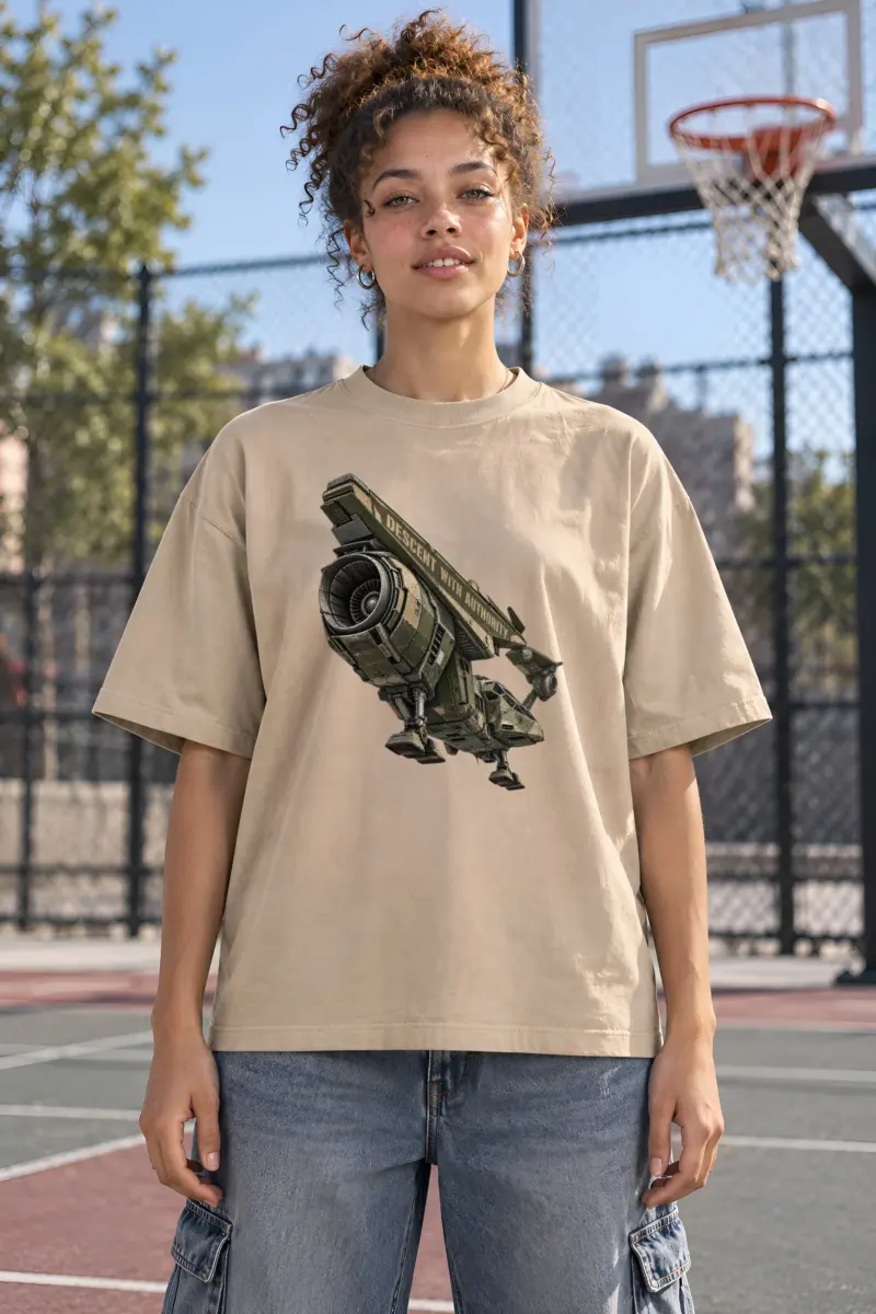 "Descent With Authority" Unisex Oversized Heavyweight Crewneck T-Shirt