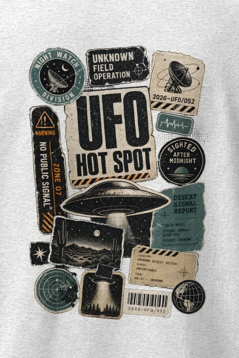 "Desert Signal Report" Heavyweight Unisex Crewneck T-shirt