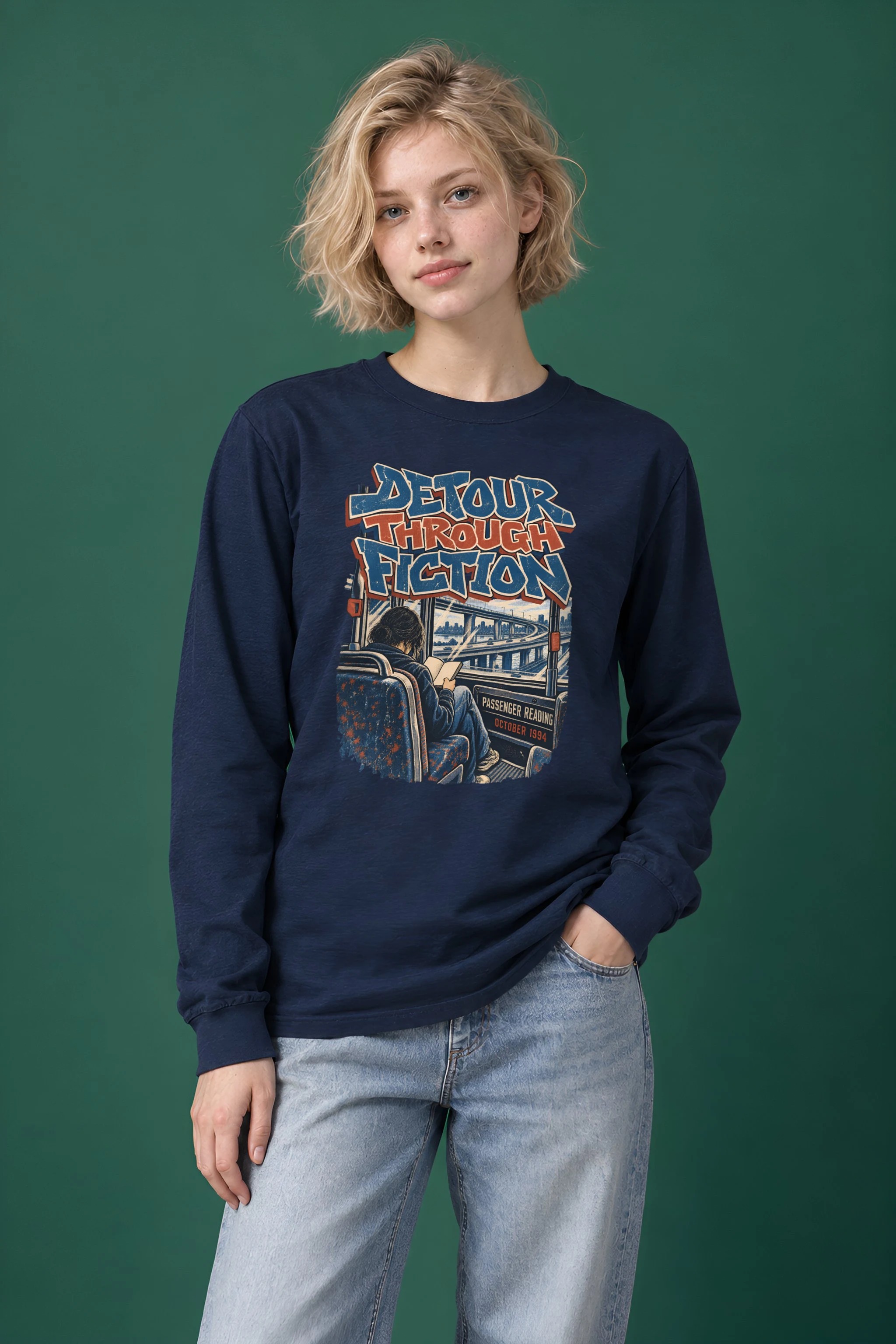 "Detour Through Fiction" Unisex Longsleeve T-shirt