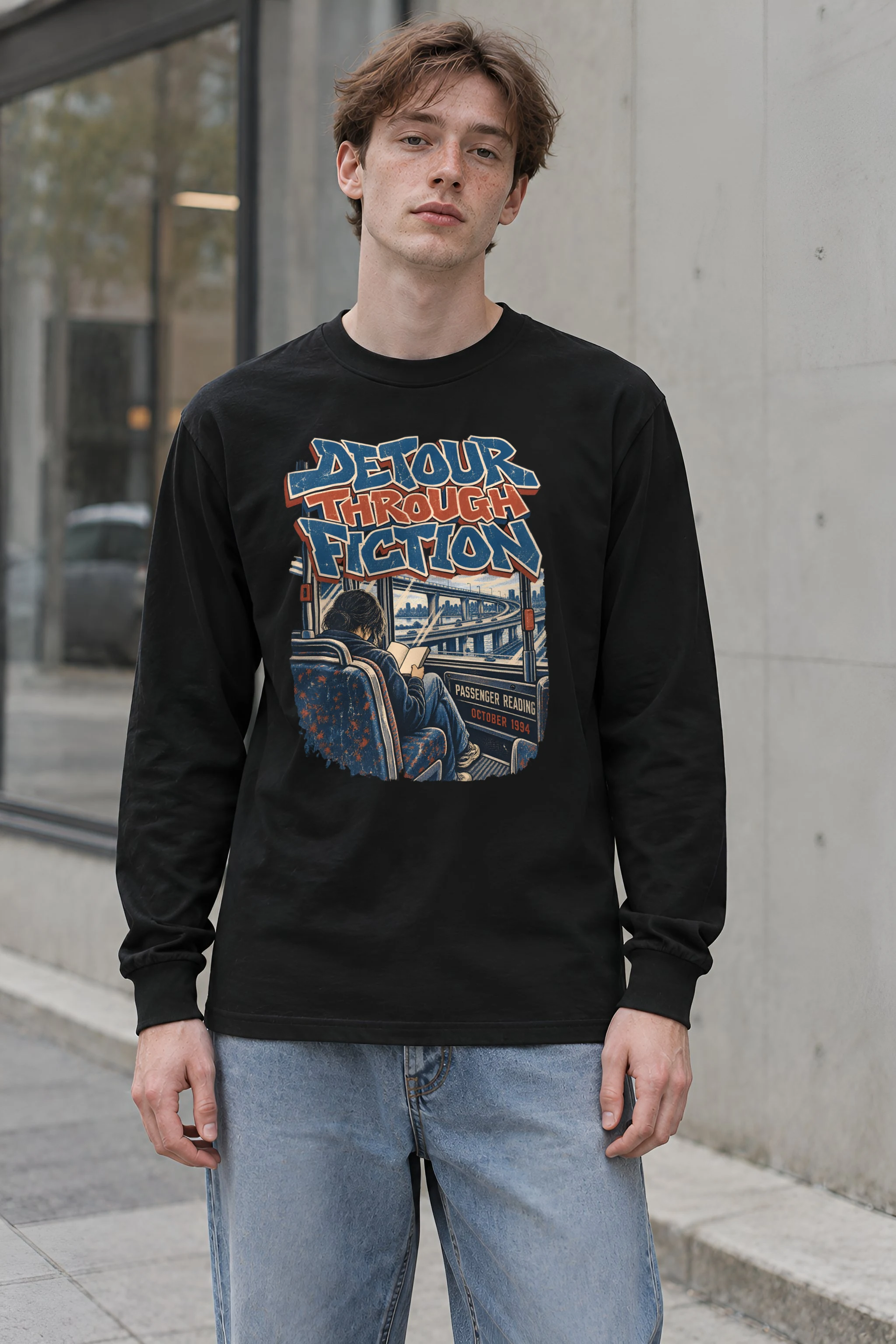 "Detour Through Fiction" Unisex Longsleeve T-shirt