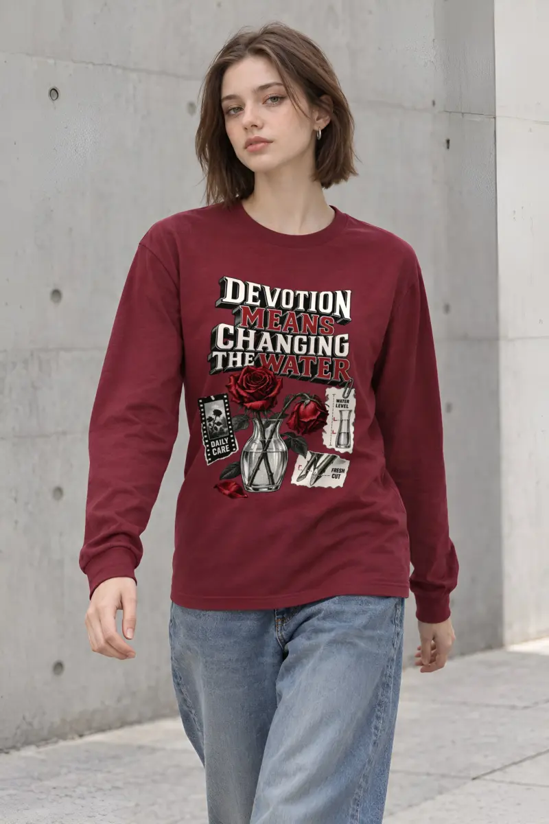 "Devotion Means Changing the Water" Unisex Longsleeve T-shirt