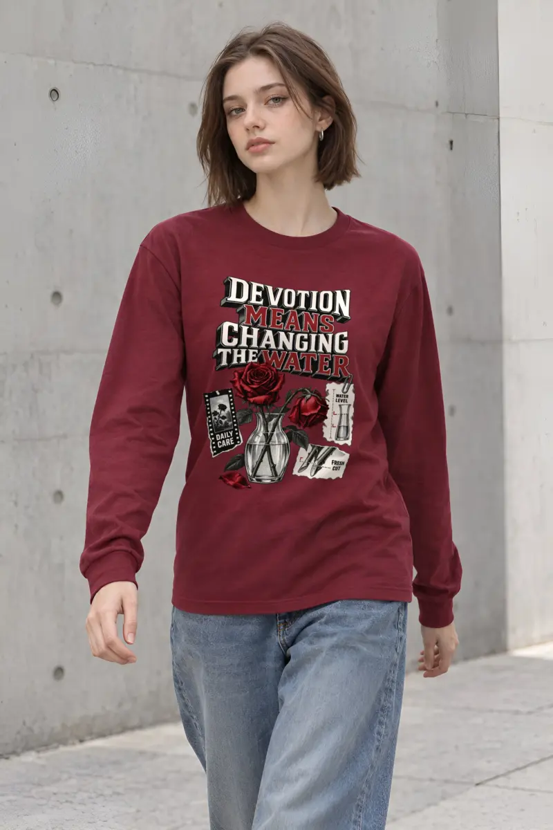 "Devotion Means Changing the Water" Unisex Longsleeve T-shirt