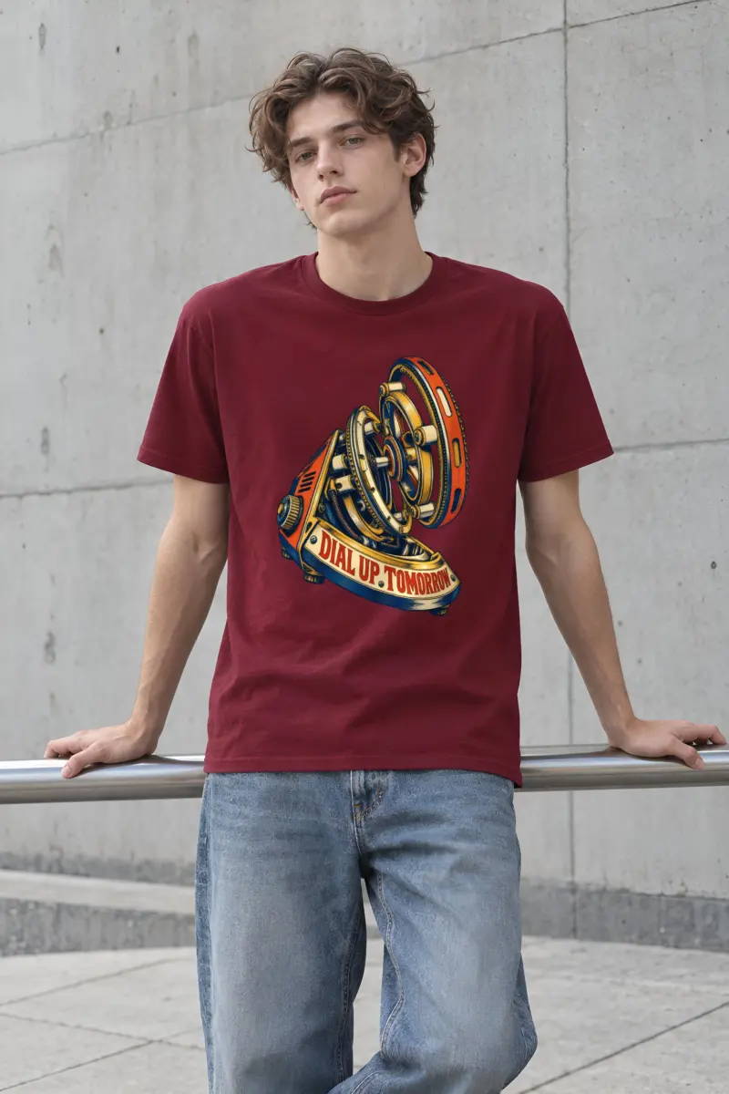“Dial Up Tomorrow” Heavyweight Unisex Crewneck T-shirt
