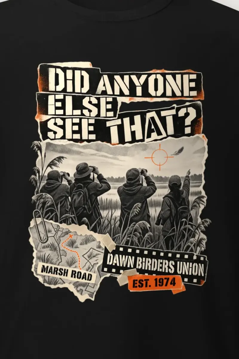 "Did Anyone Else See That?" Heavyweight Unisex Crewneck T-shirt - the graphic up close