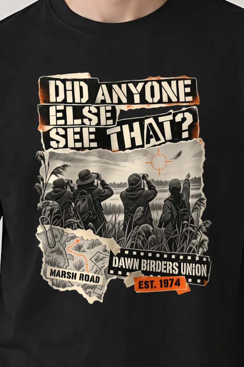 "Did Anyone Else See That?" Heavyweight Unisex Crewneck T-shirt - the graphic up close