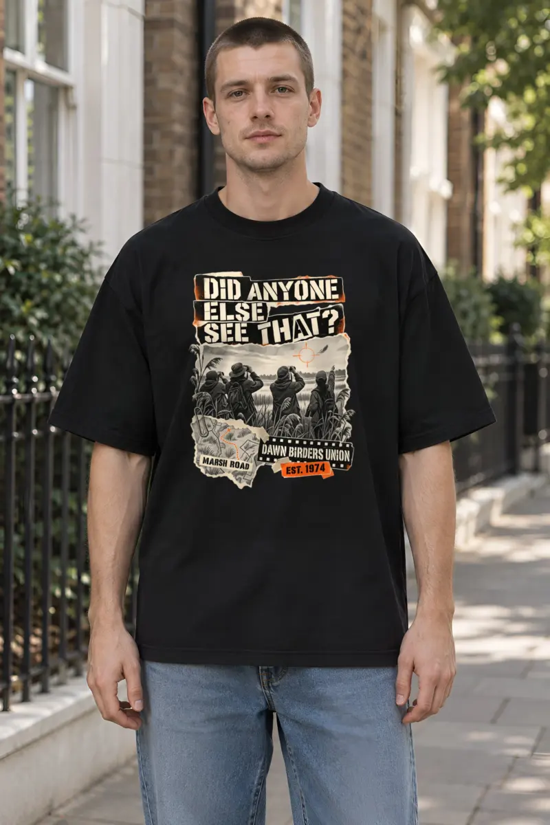 "Did Anyone Else See That?" Unisex Oversized Heavyweight Crewneck T-Shirt