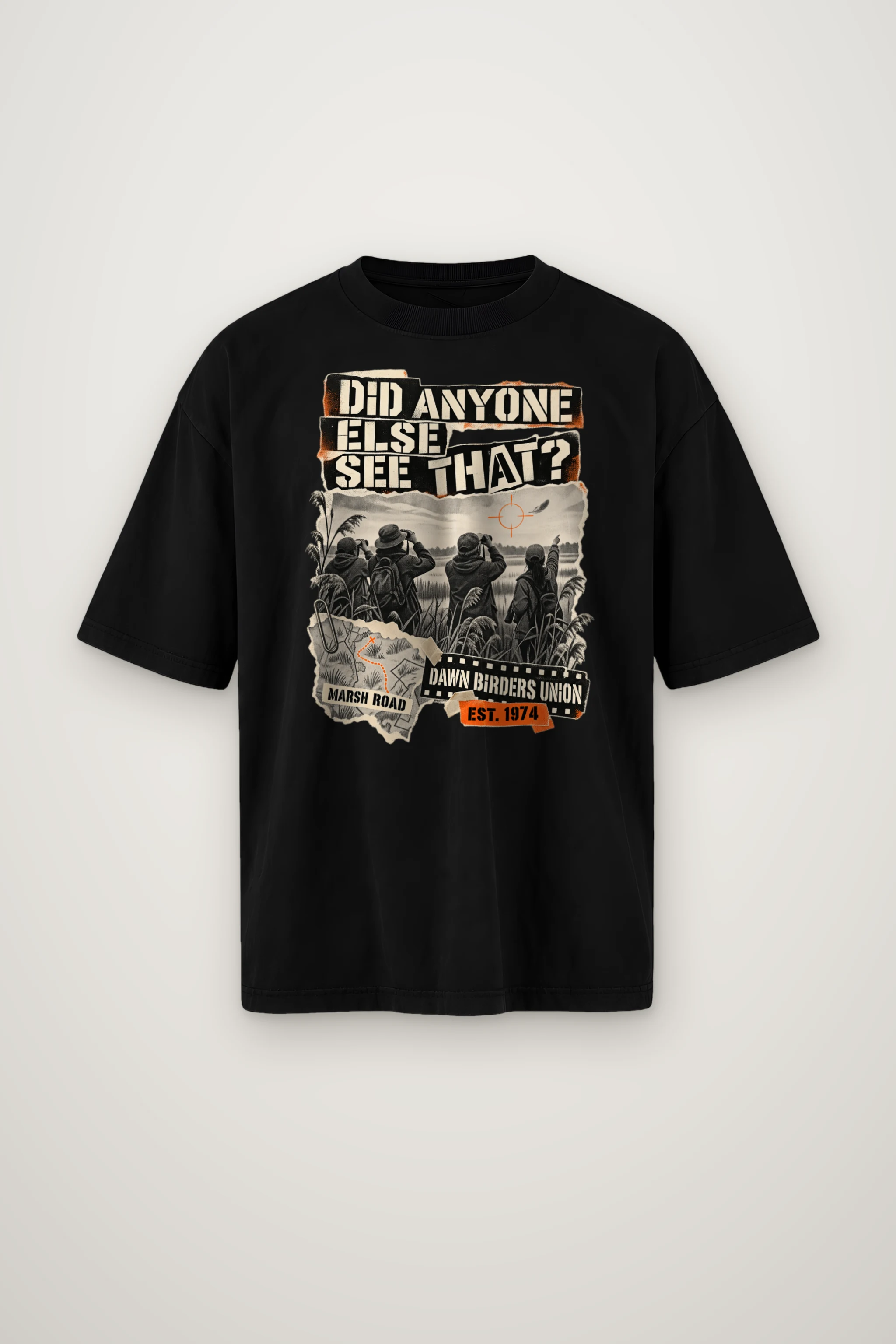 "Did Anyone Else See That?" Men's Oversized Heavyweight Crewneck T-Shirt