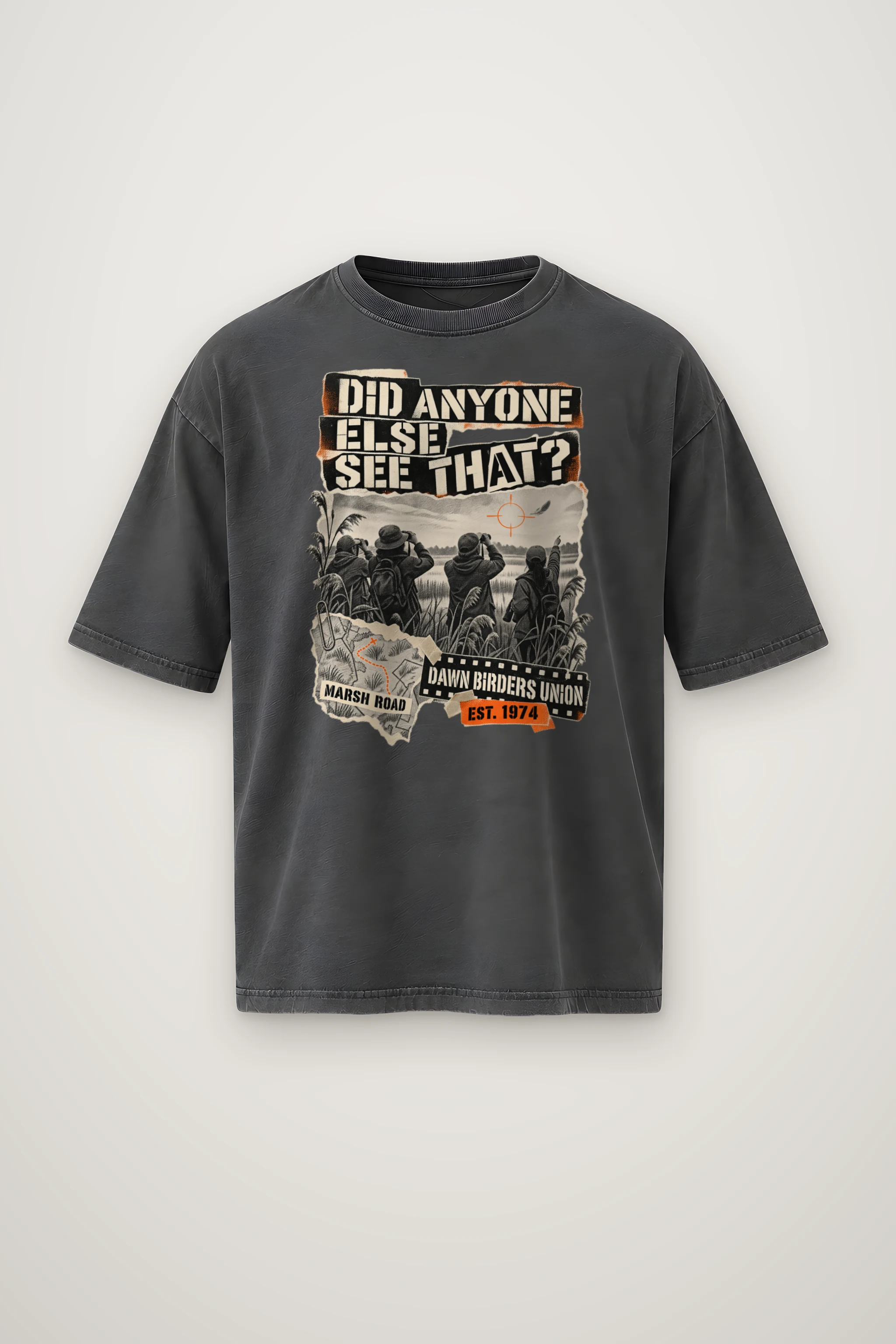 "Did Anyone Else See That?" Men's Oversized Heavyweight Crewneck T-Shirt