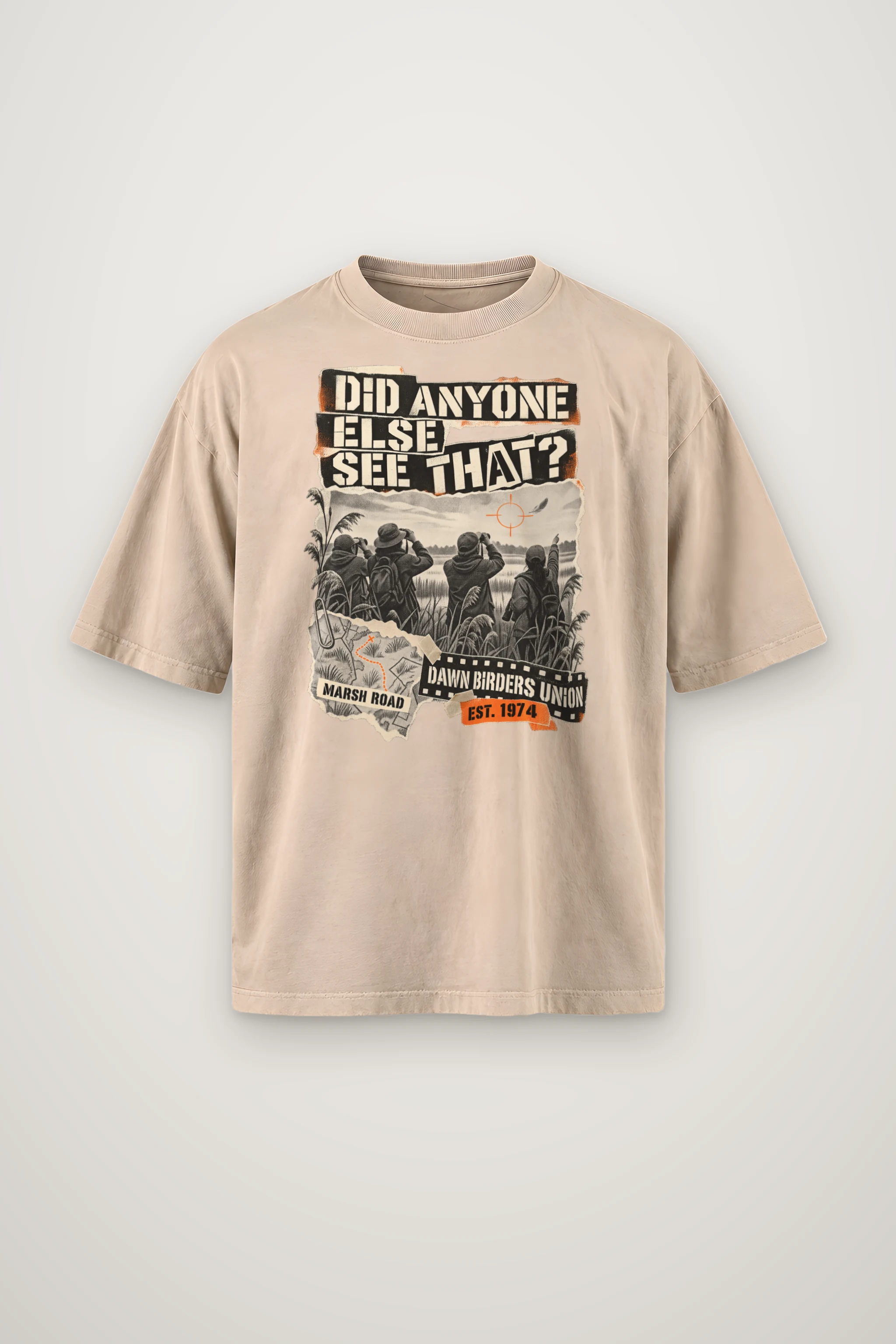 "Did Anyone Else See That?" Men's Oversized Heavyweight Crewneck T-Shirt