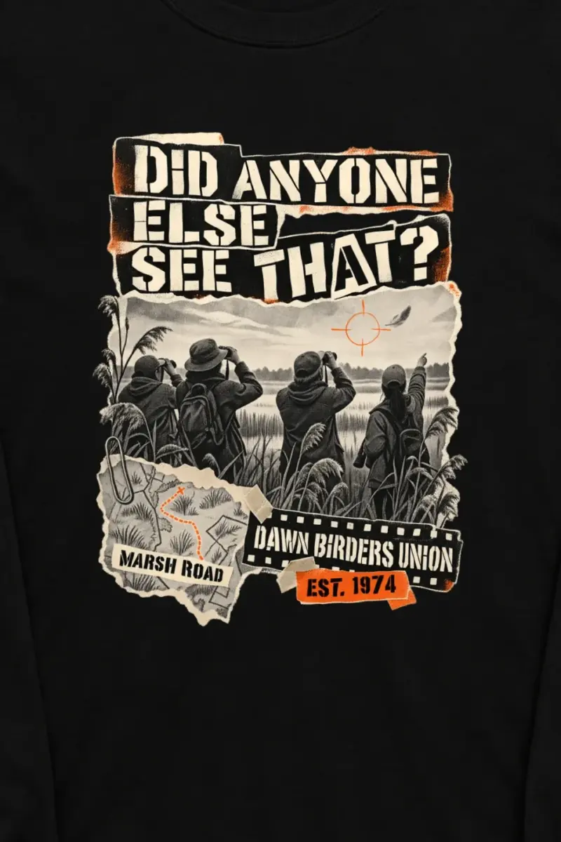 "Did Anyone Else See That?" Unisex Longsleeve T-shirt - the graphic up close