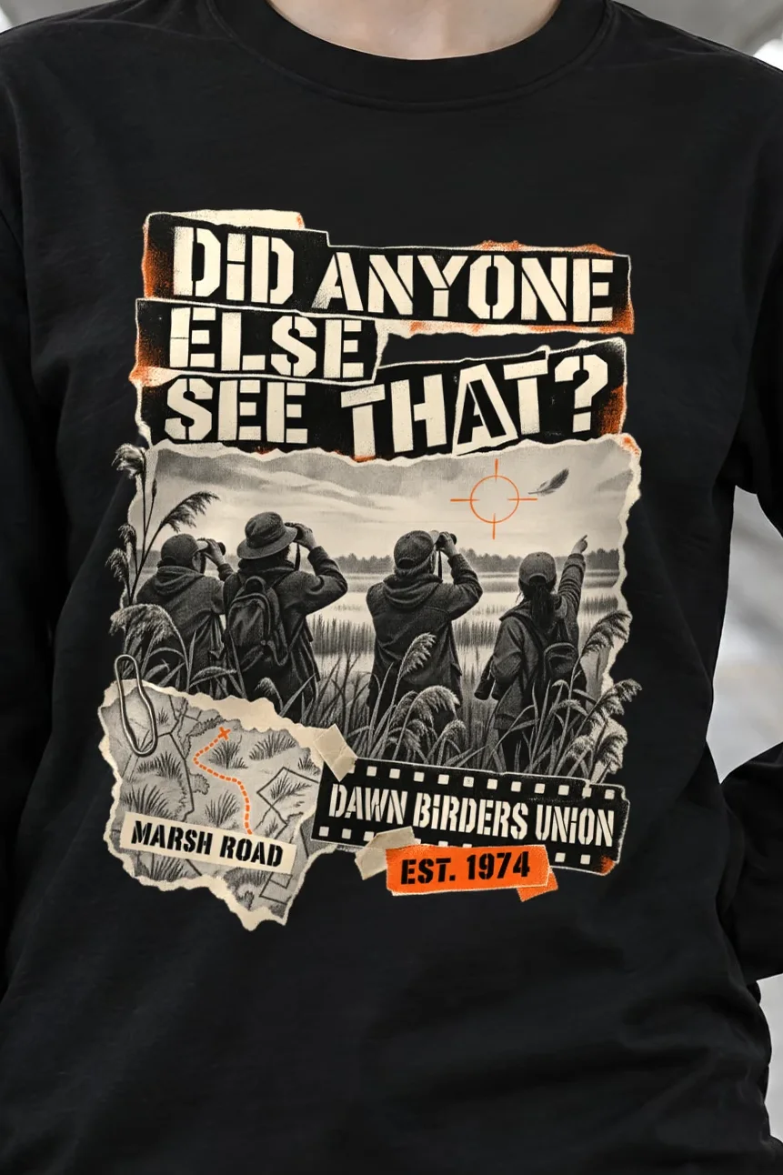 "Did Anyone Else See That?" Unisex Longsleeve T-shirt - the graphic up close
