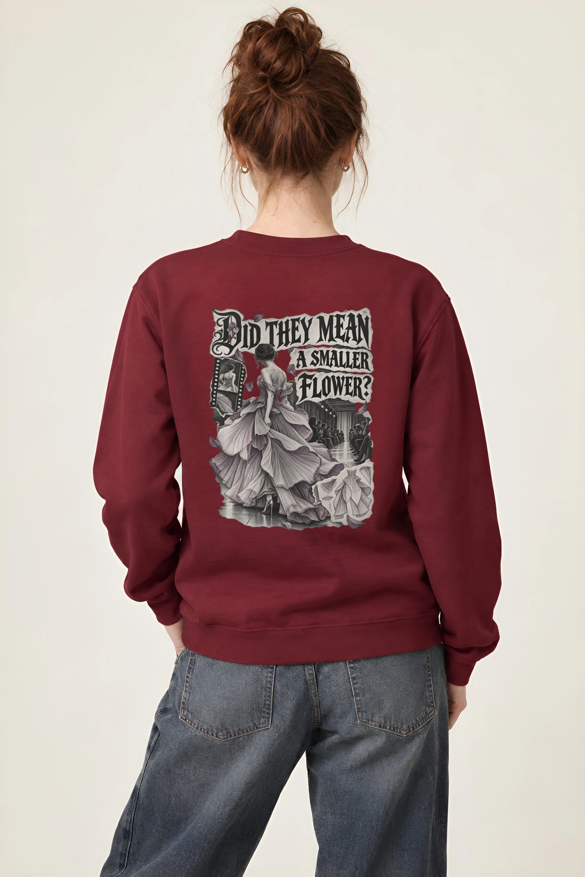 "Did They Mean a Smaller Flower?" Heavy Blend Unisex Crewneck Sweatshirt