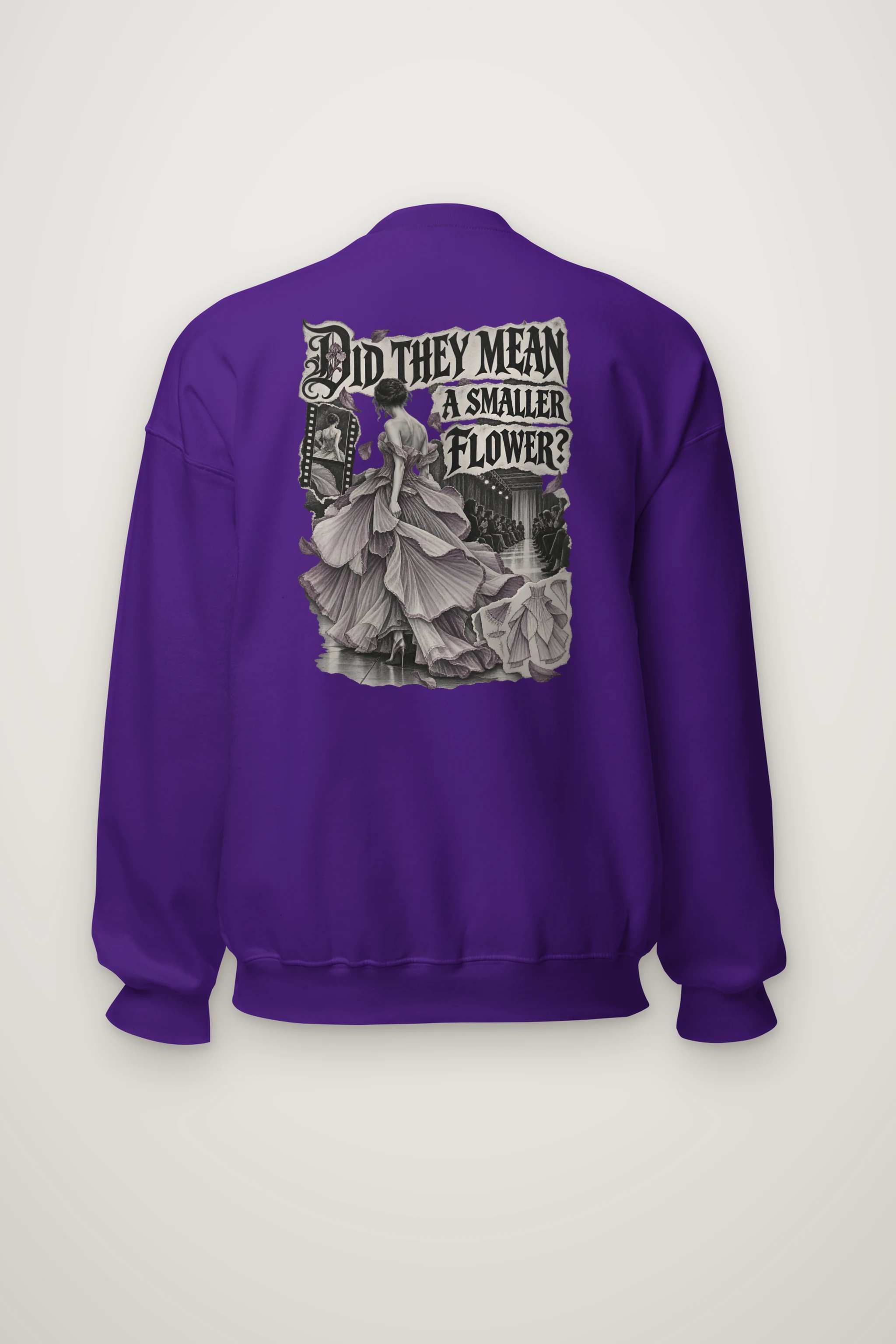 "Did They Mean a Smaller Flower?" Heavy Blend Unisex Crewneck Sweatshirt