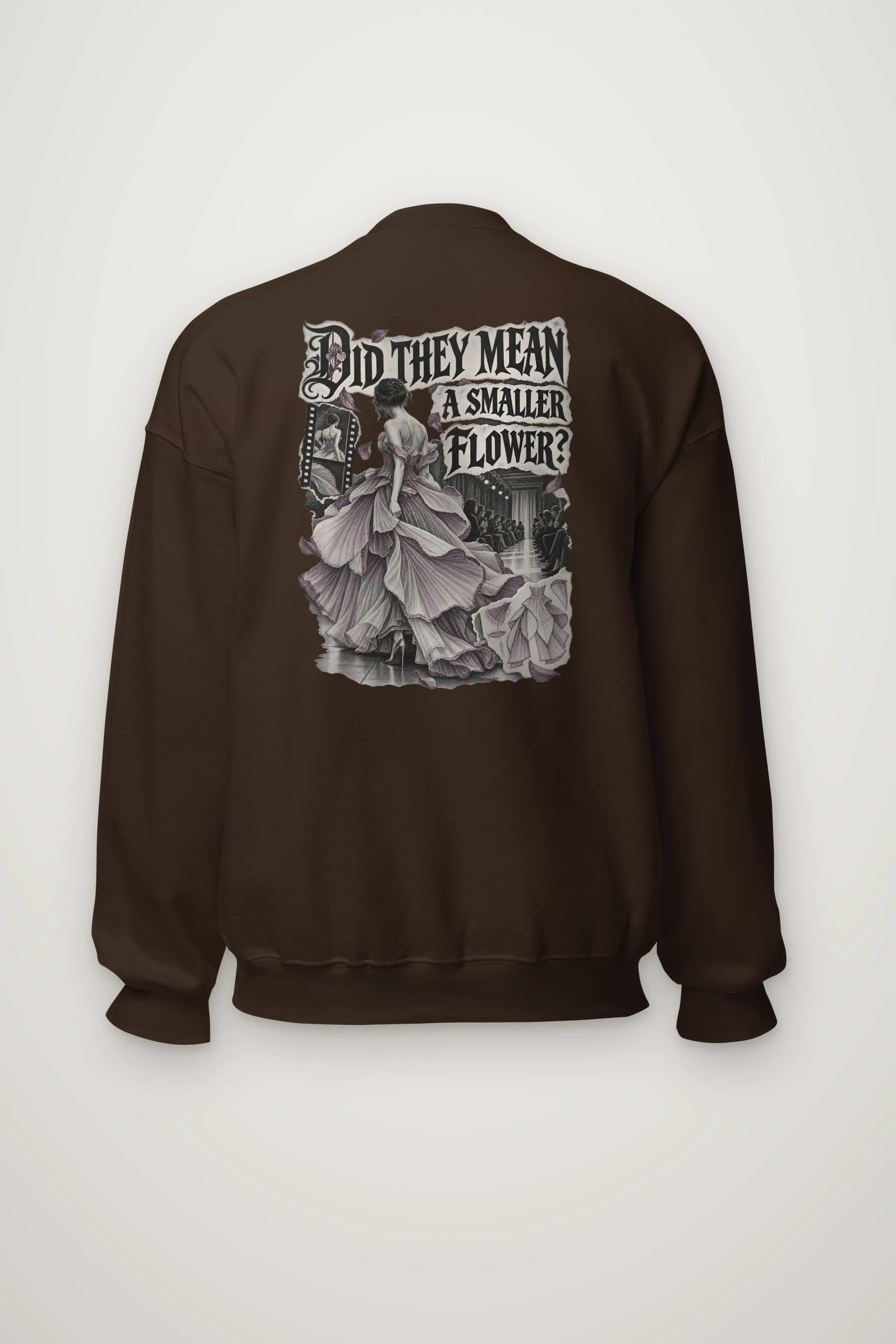 "Did They Mean a Smaller Flower?" Heavy Blend Unisex Crewneck Sweatshirt