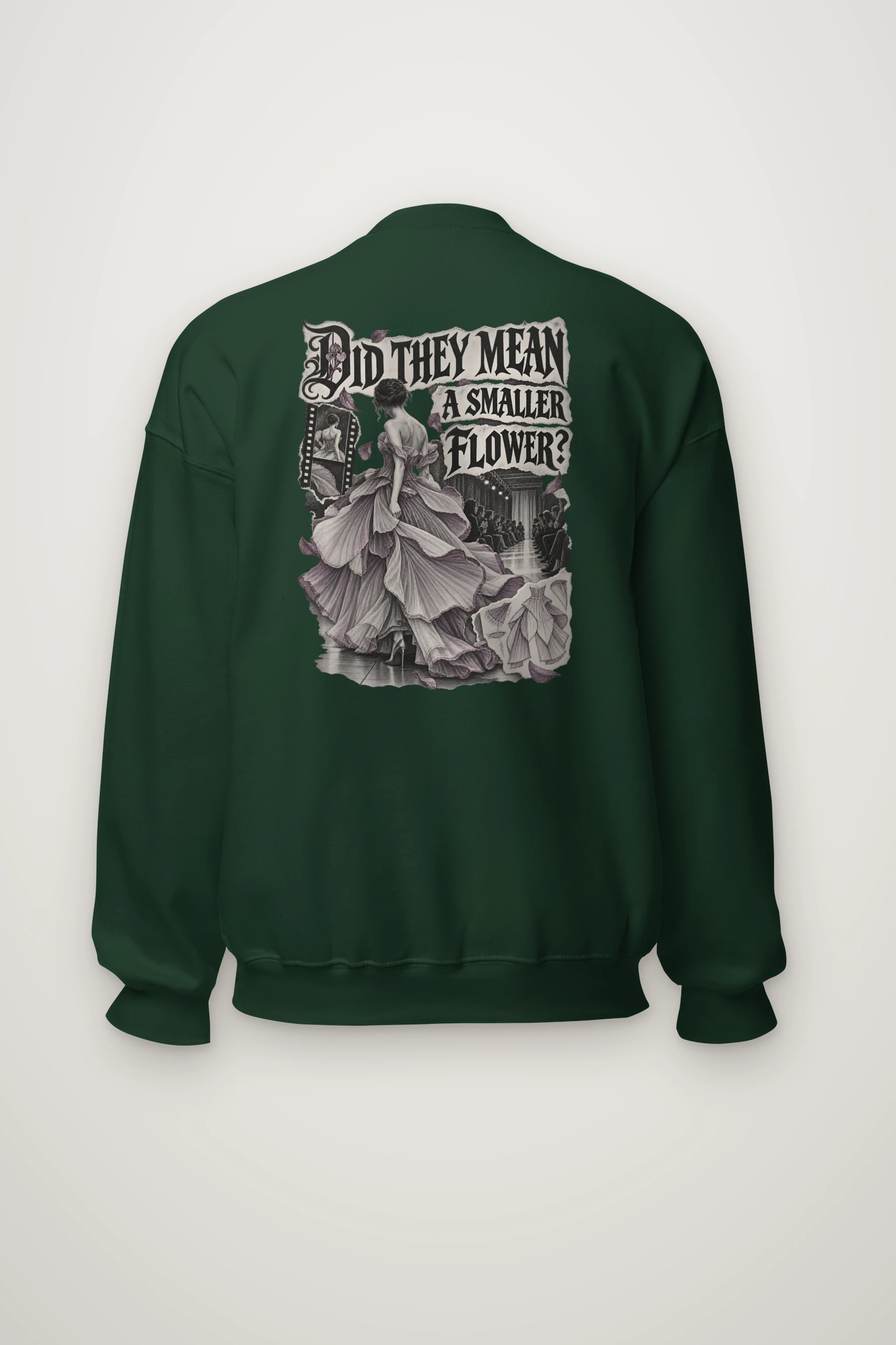 "Did They Mean a Smaller Flower?" Heavy Blend Unisex Crewneck Sweatshirt