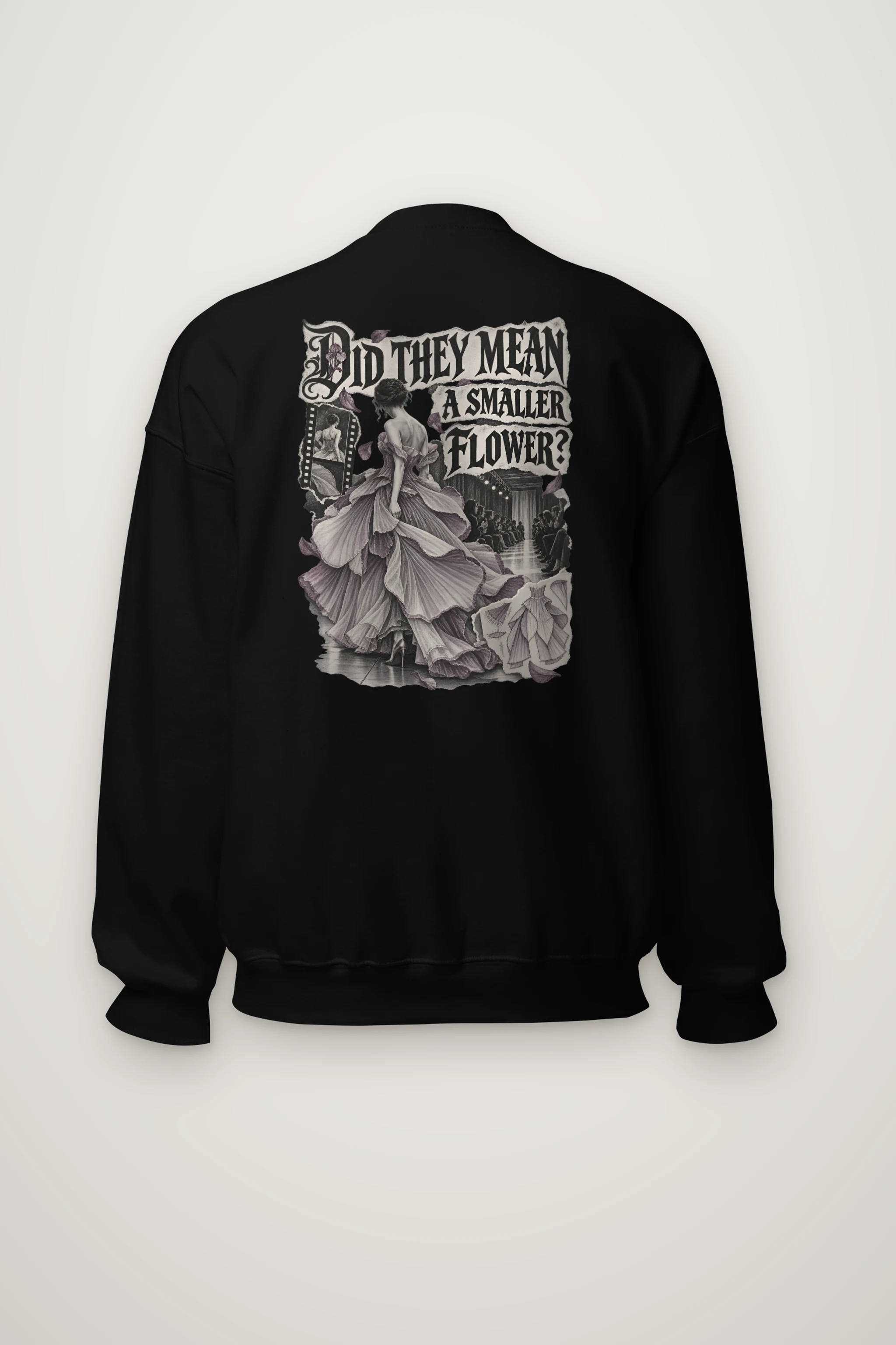 "Did They Mean a Smaller Flower?" Heavy Blend Unisex Crewneck Sweatshirt
