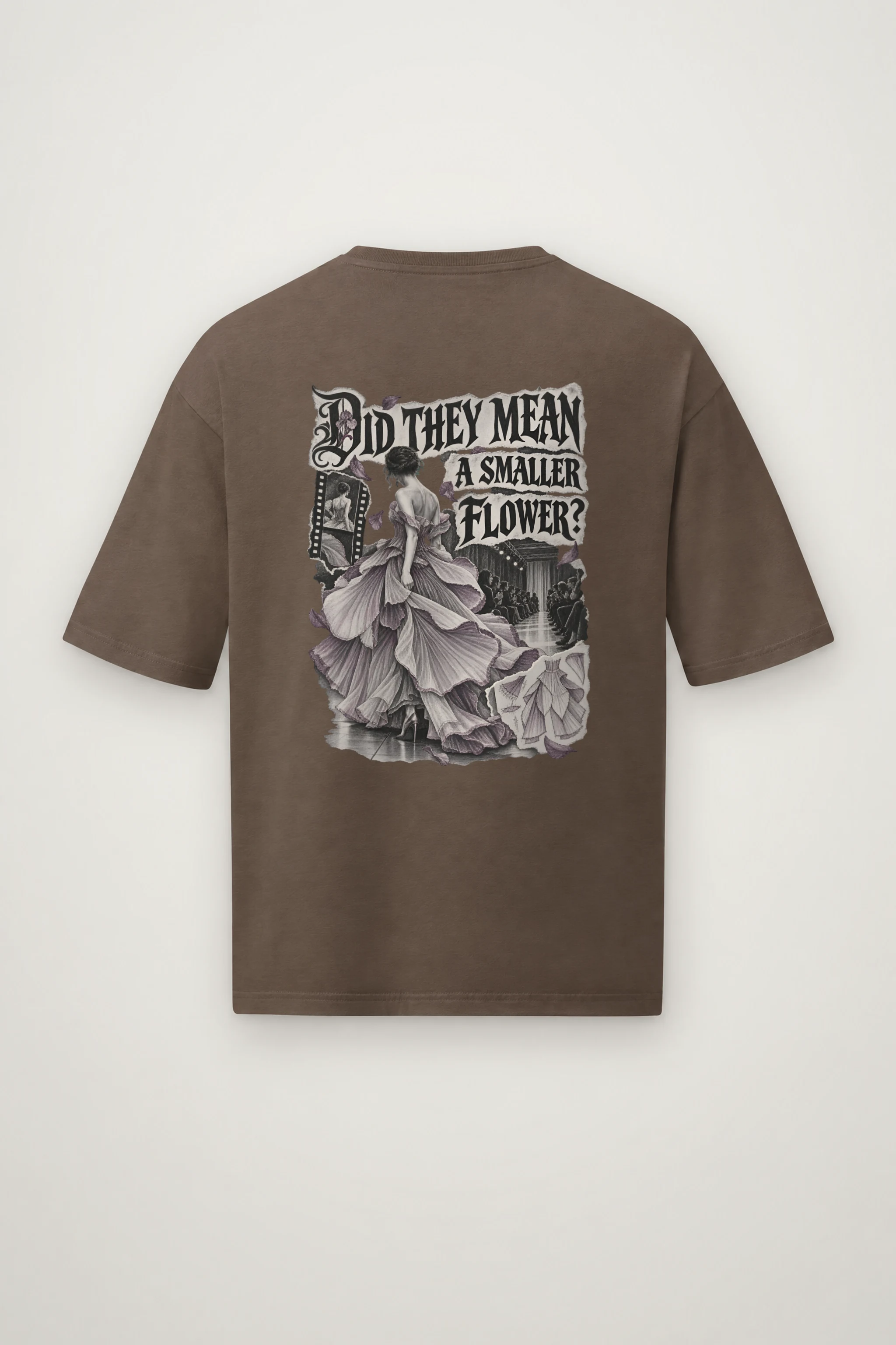 "Did They Mean a Smaller Flower?" Men's Oversized Heavyweight Crewneck T-Shirt