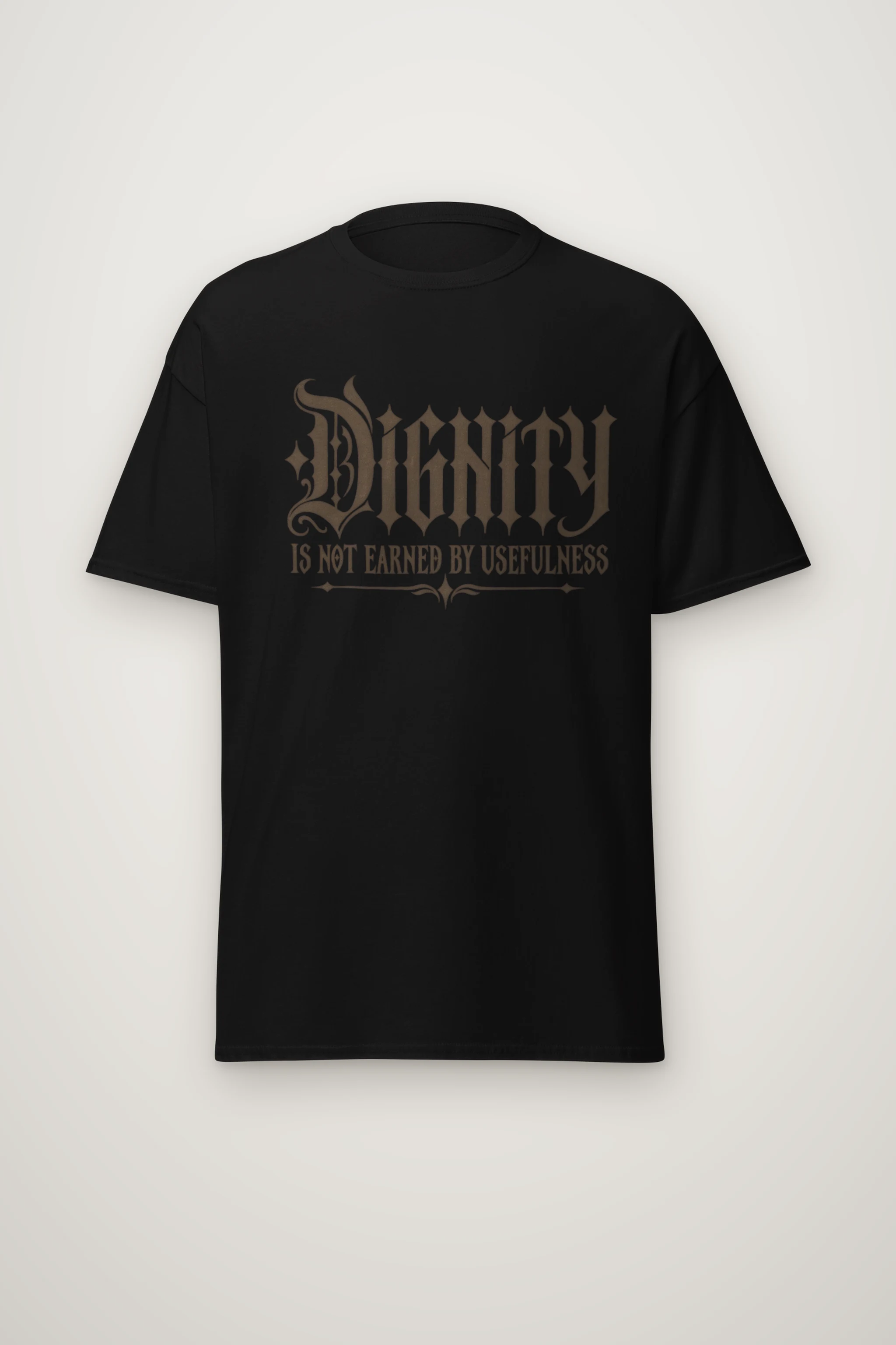 "Dignity Is Not Earned by Usefulness" Heavyweight Unisex Crewneck T-shirt