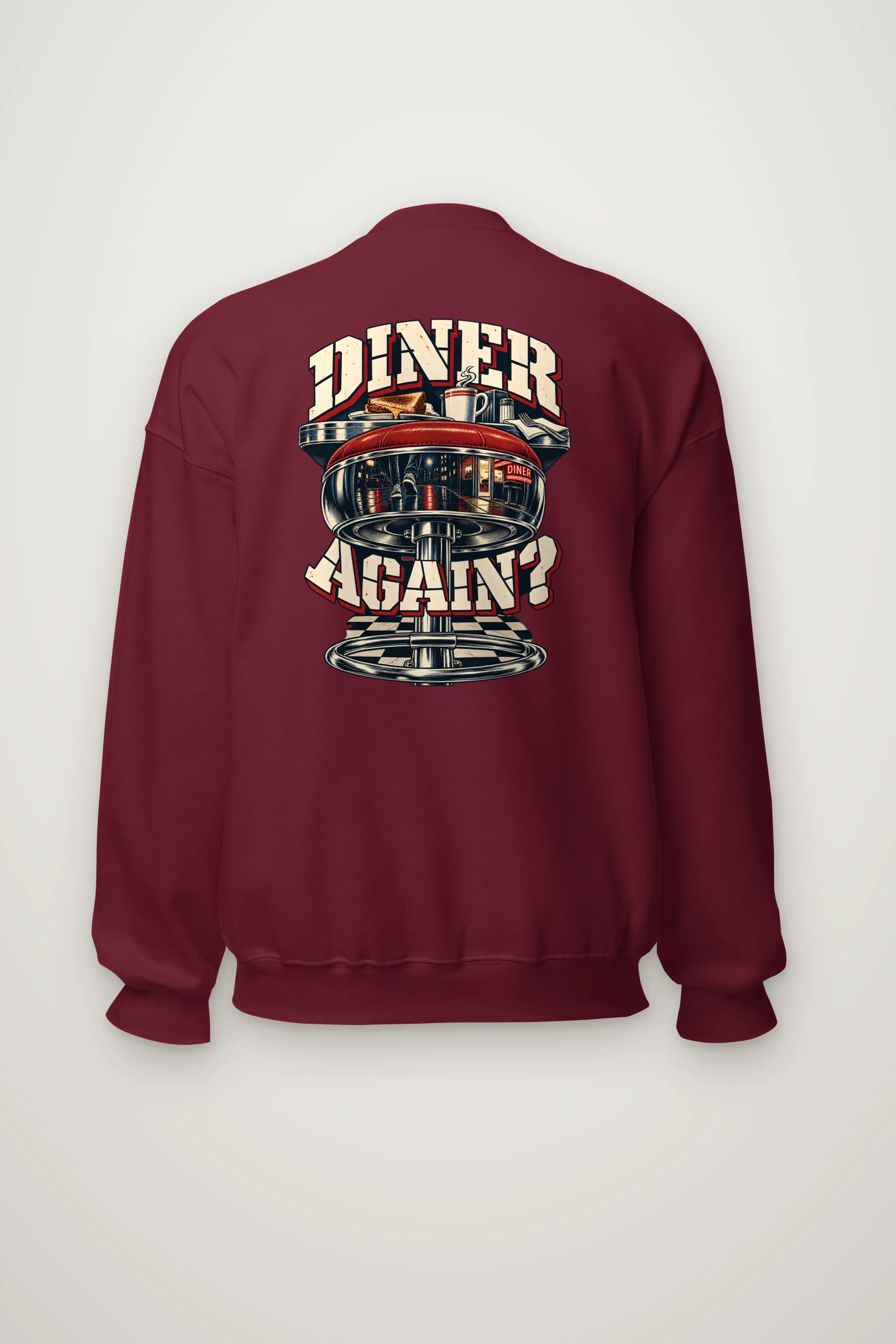 "Diner Again? Counter Stool" Heavy Blend Unisex Crewneck Sweatshirt