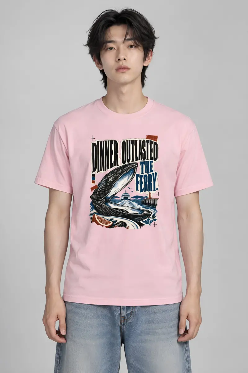“Dinner Outlasted The Ferry” Heavyweight Unisex Crewneck T-shirt