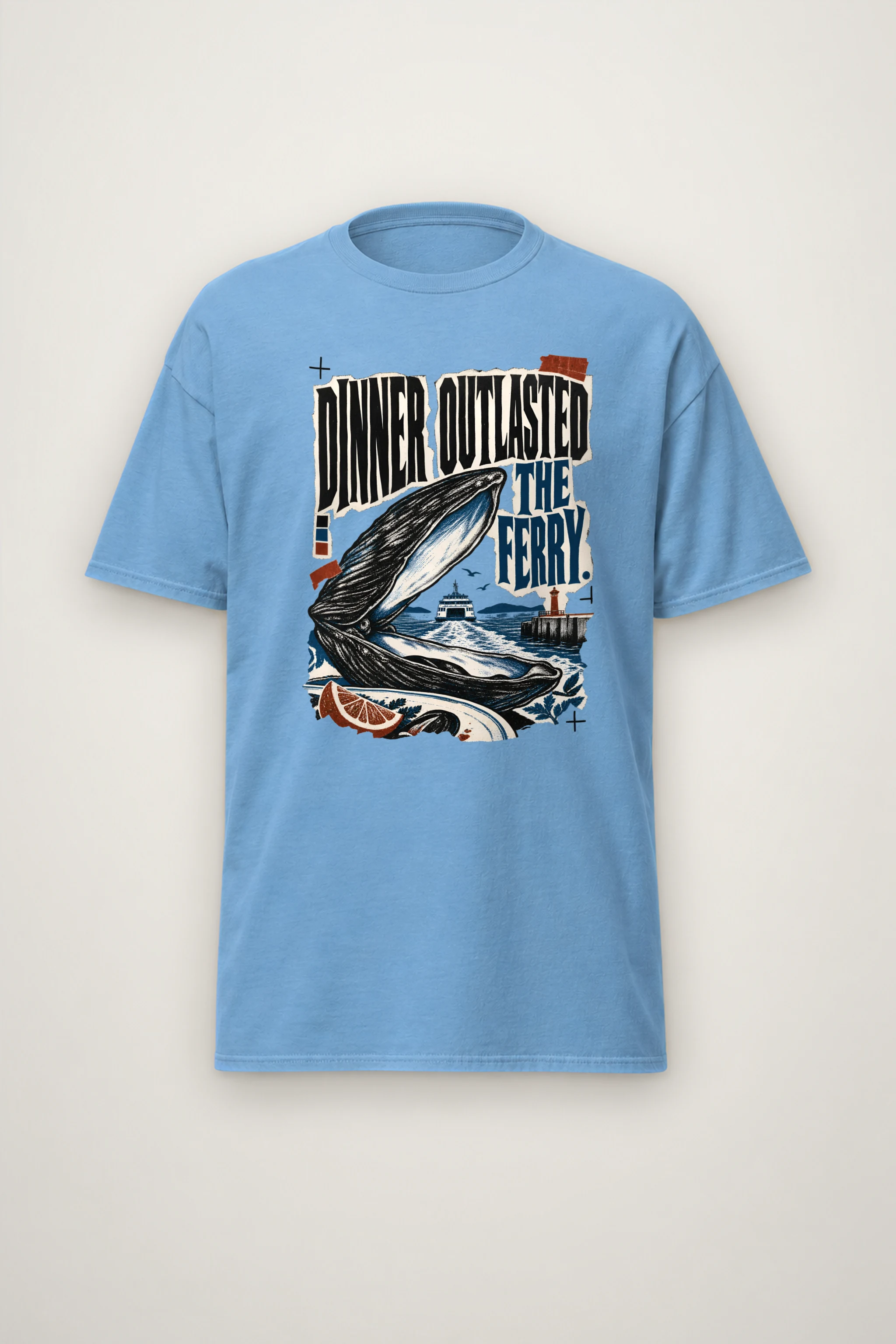 "Dinner Outlasted The Ferry" Heavyweight Unisex Crewneck T-shirt