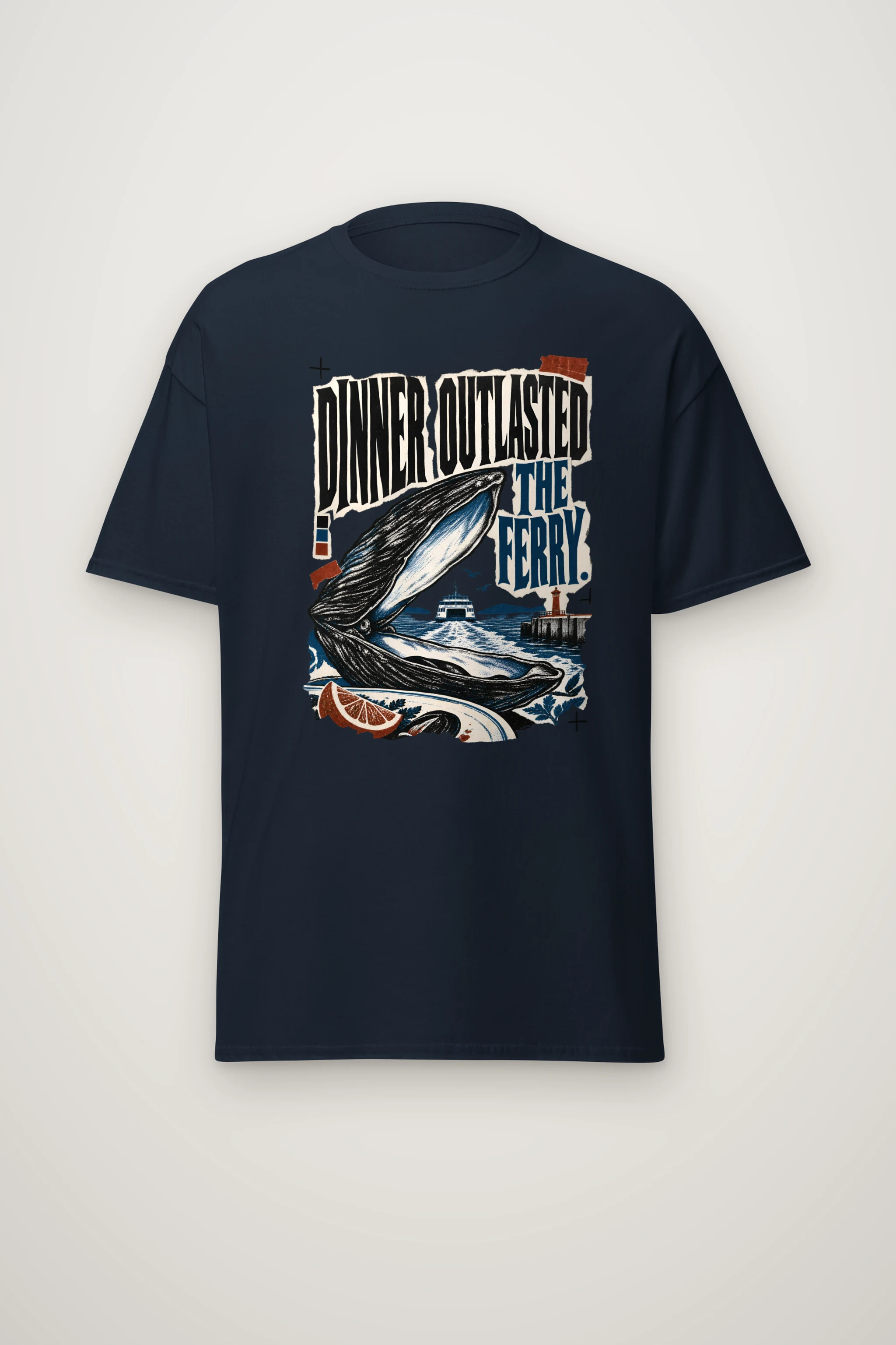 "Dinner Outlasted The Ferry" Heavyweight Unisex Crewneck T-shirt