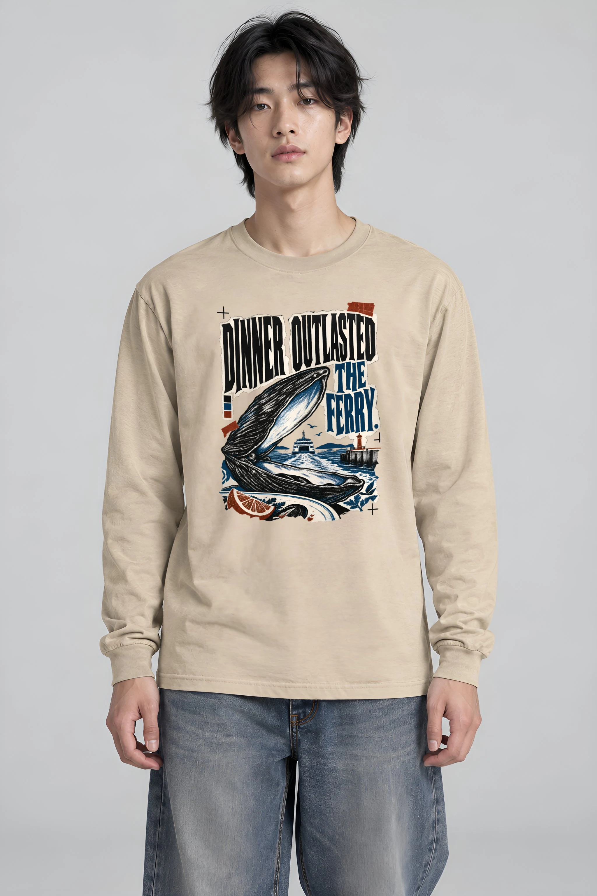"Dinner Outlasted The Ferry" Unisex Longsleeve T-shirt