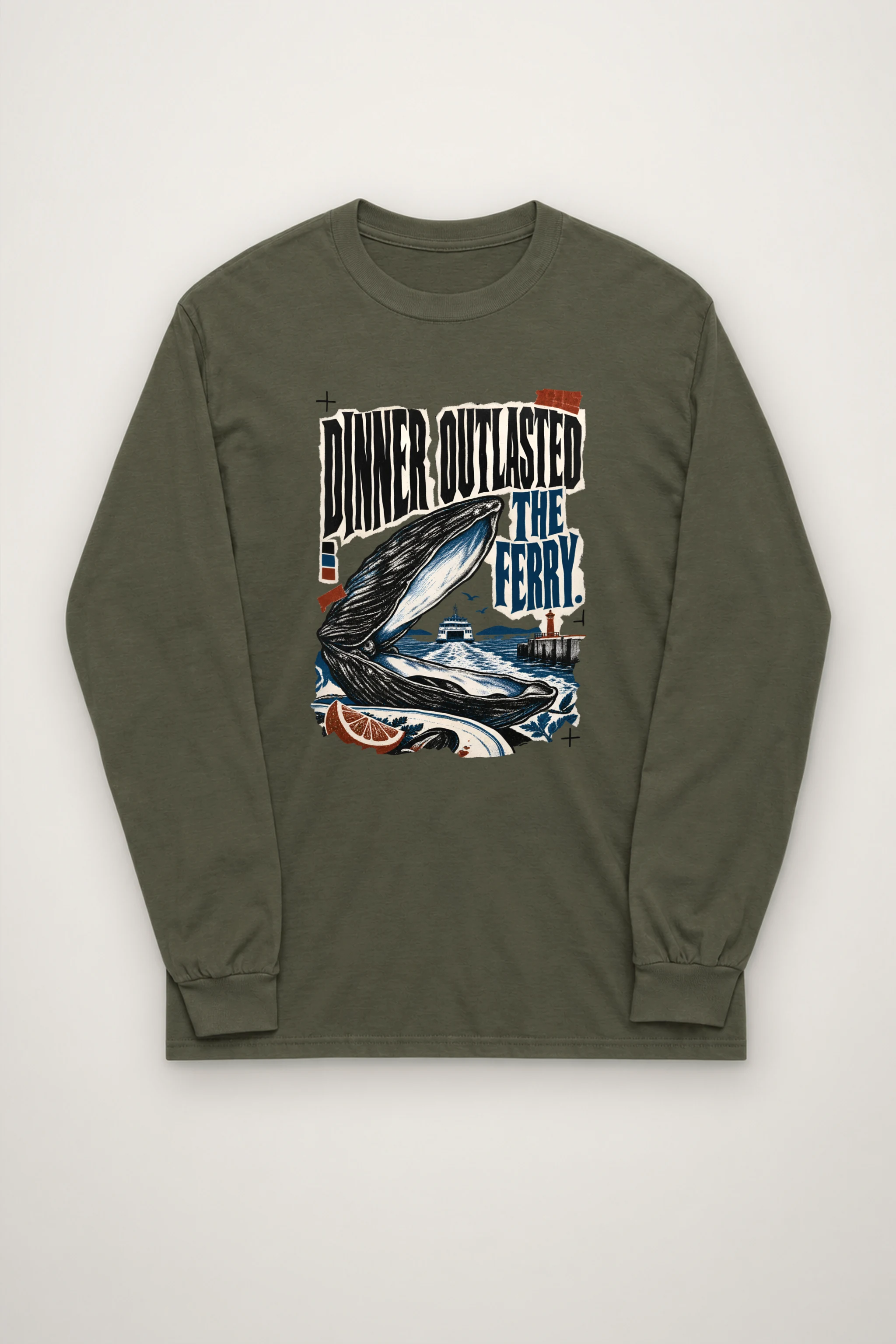 "Dinner Outlasted The Ferry" Unisex Longsleeve T-shirt