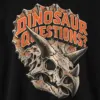 "Dinosaur Questions Triceratops Skull" Men's Oversized Heavyweight Crewneck T-Shirt