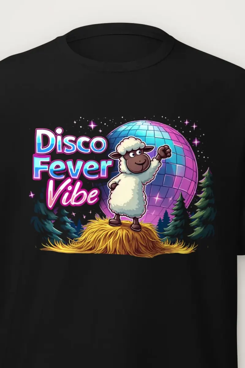 "Disco Fever Vibe" Heavyweight Unisex Crewneck T-shirt