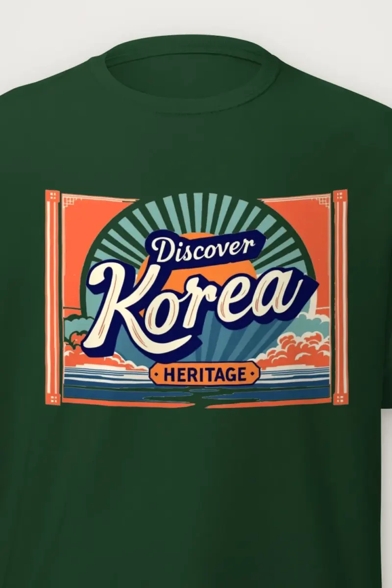 "Discover Korea Heritage" Heavyweight Unisex Crewneck T-shirt