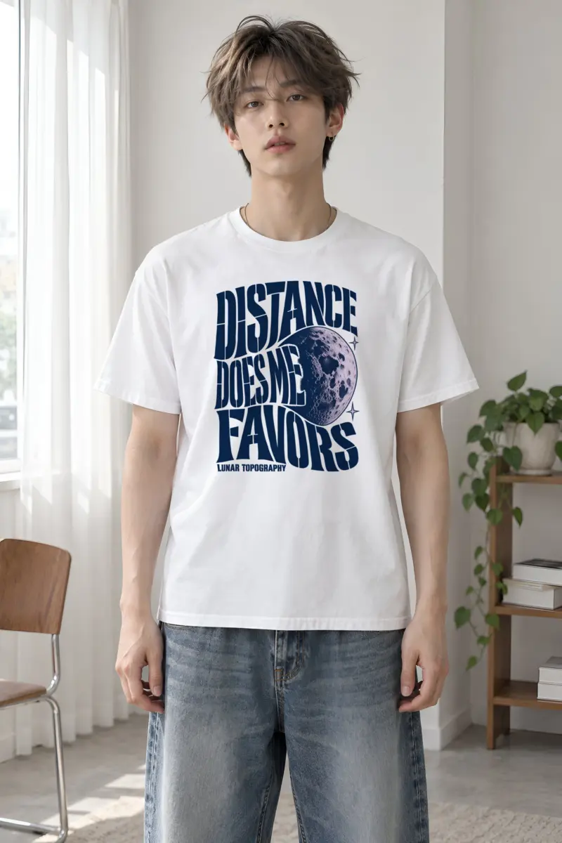 "Distance Does Me Favors" Heavyweight Unisex Crewneck T-shirt