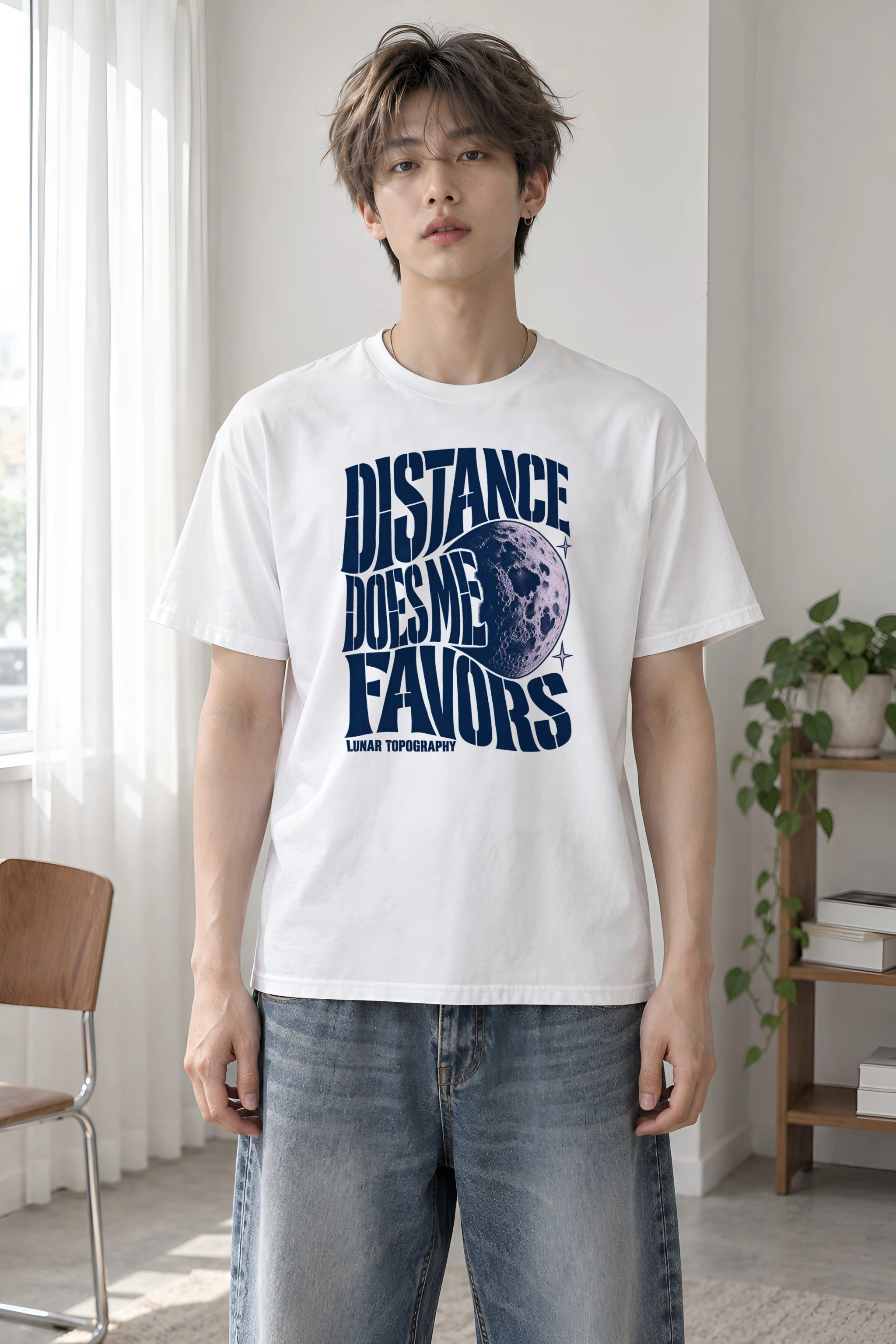 "Distance Does Me Favors" Heavyweight Unisex Crewneck T-shirt