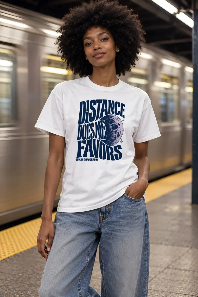 "Distance Does Me Favors" Heavyweight Unisex Crewneck T-shirt