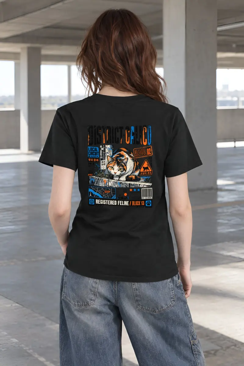 "District Calico" Heavyweight Unisex Crewneck T-shirt