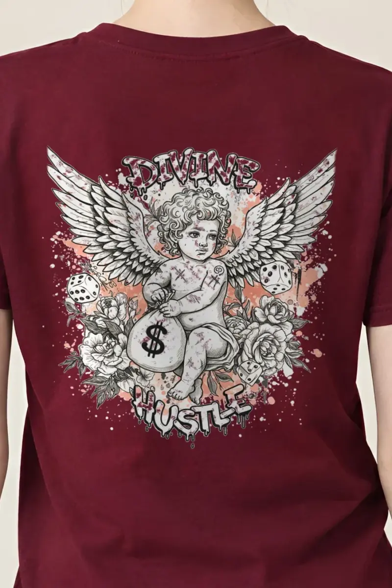 "Divine Hustle" Heavyweight Unisex Crewneck T-shirt