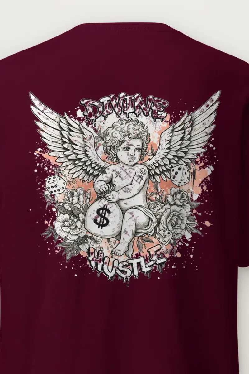 "Divine Hustle" Heavyweight Unisex Crewneck T-shirt
