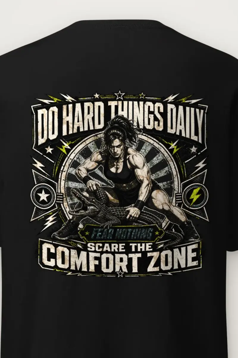 "Do Hard Things Daily" Heavyweight Unisex Crewneck T-shirt