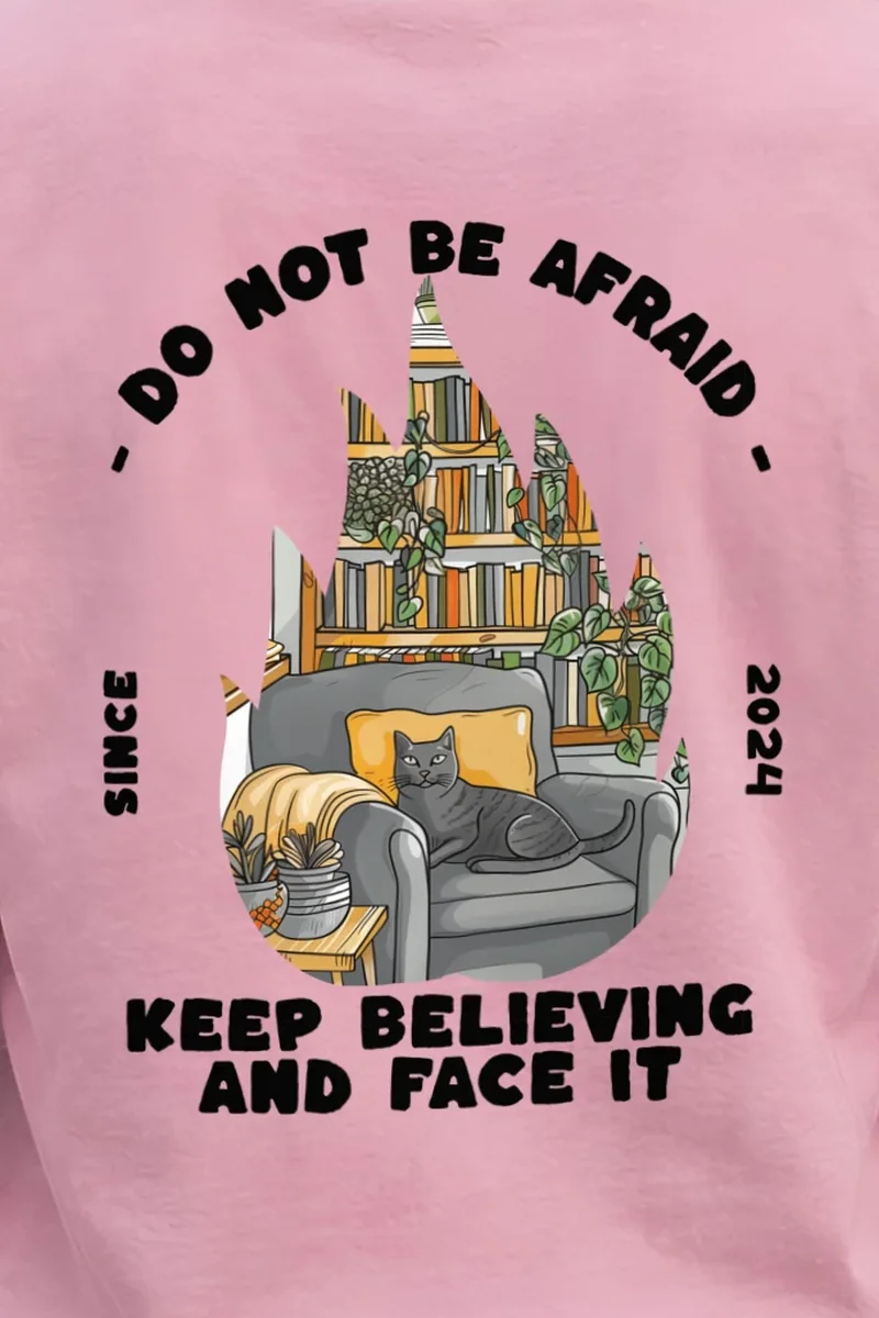"Do Not Be Afraid" Unisex Longsleeve T-shirt - the graphic up close