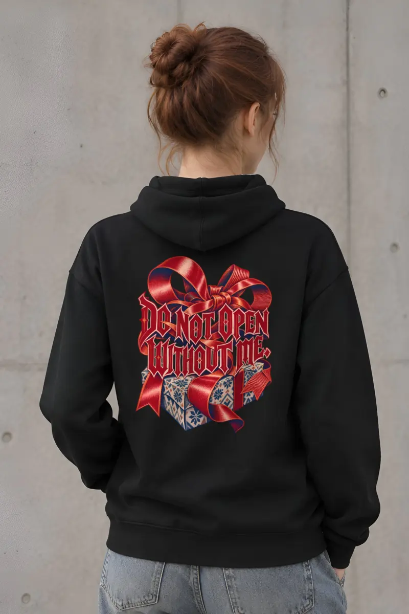 “Do Not Open Without Me” Heavy Blend Unisex Pullover Hoodie